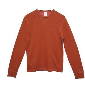 Penguin Munsingwear Shirt Mens Small Orange Knitted Crew Neck Long Sleeve NEW